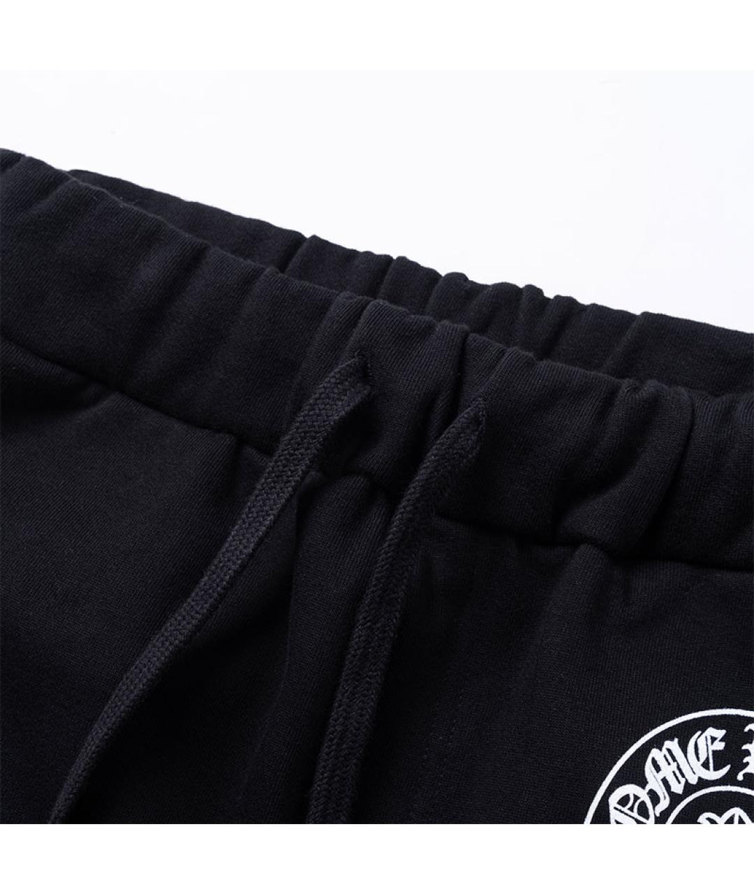 CHROME HEARTS Черные хлопковые повседневные брюки, фото 9