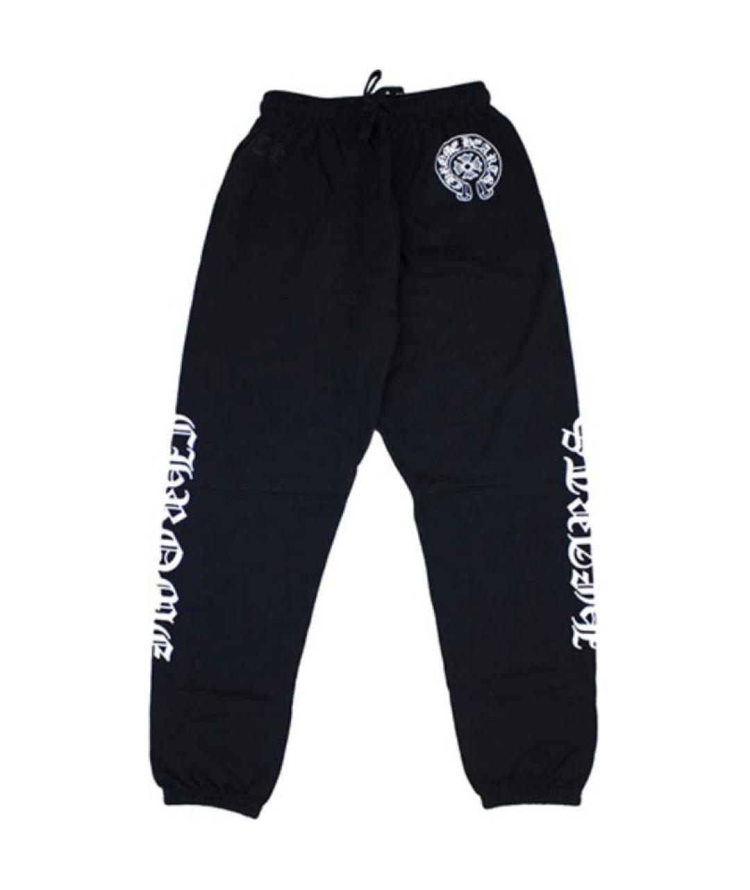 CHROME HEARTS Черные хлопковые повседневные брюки, фото 1