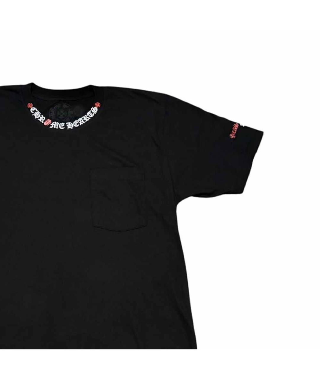 CHROME HEARTS Черная хлопковая футболка, фото 6