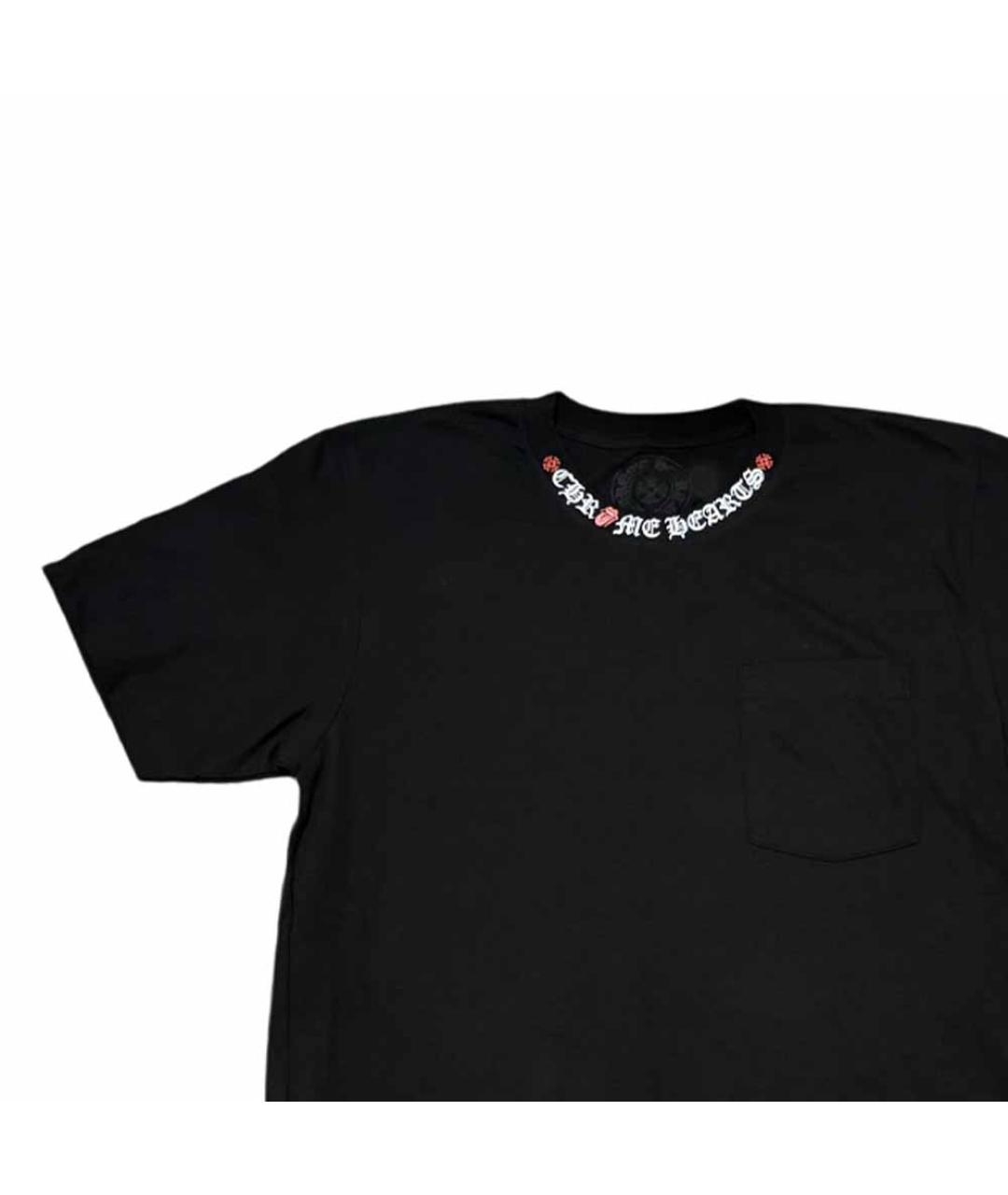 CHROME HEARTS Черная хлопковая футболка, фото 3