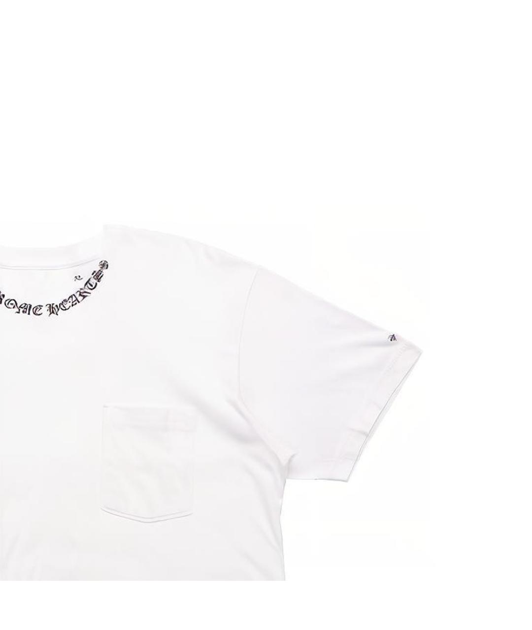 CHROME HEARTS Белая хлопковая футболка, фото 6