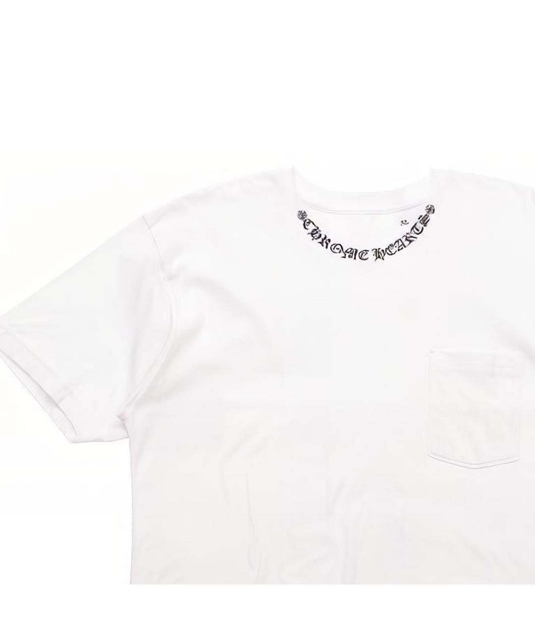 CHROME HEARTS Белая хлопковая футболка, фото 4
