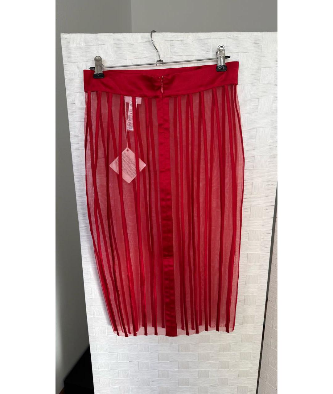 LA PERLA Красная юбка миди, фото 3