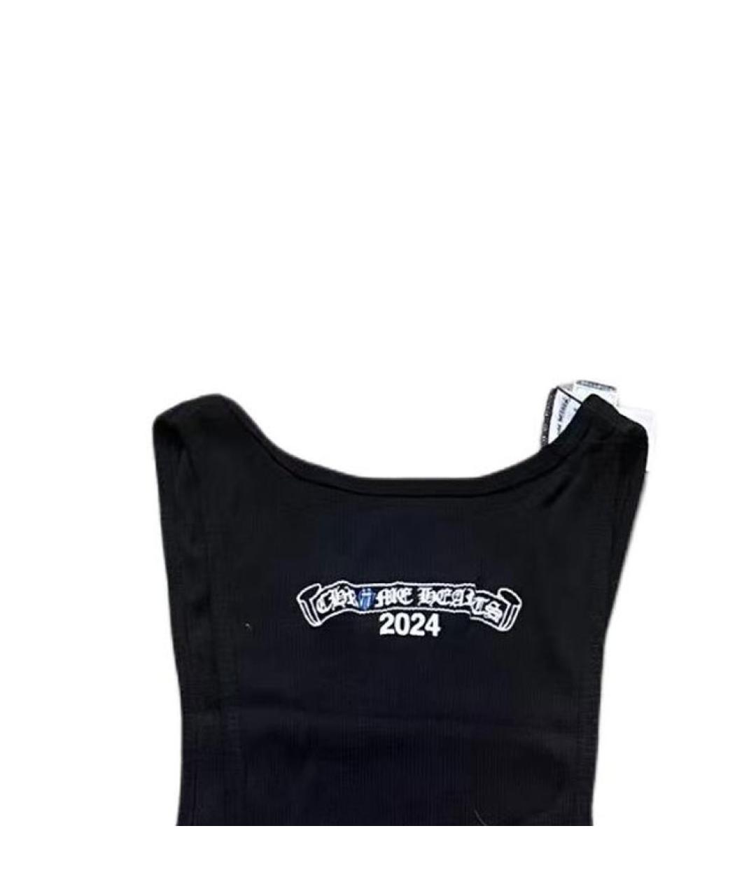 CHROME HEARTS Черная хлопковая майка, фото 4