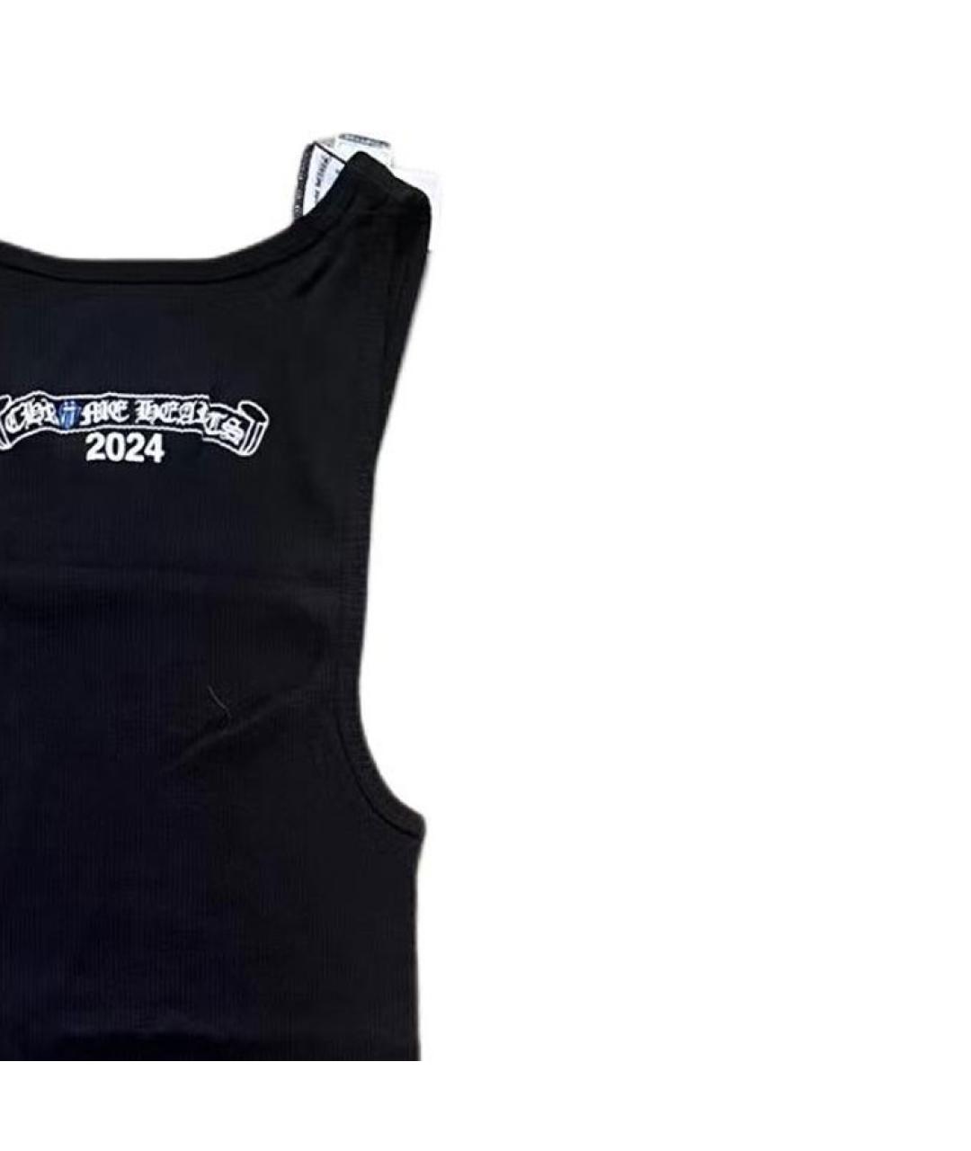 CHROME HEARTS Черная хлопковая майка, фото 5