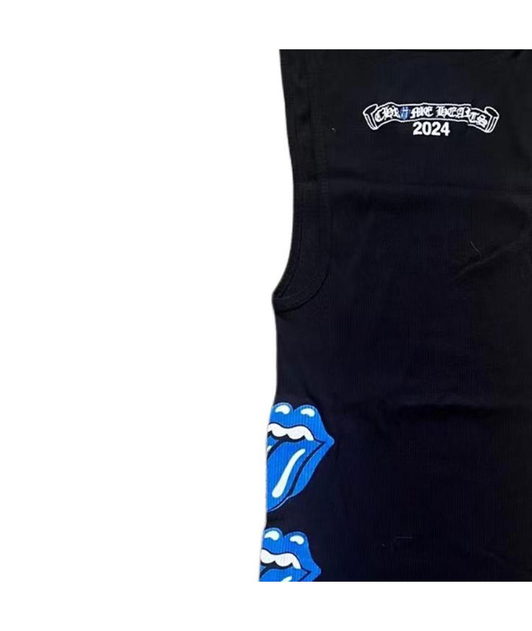 CHROME HEARTS Черная хлопковая майка, фото 6