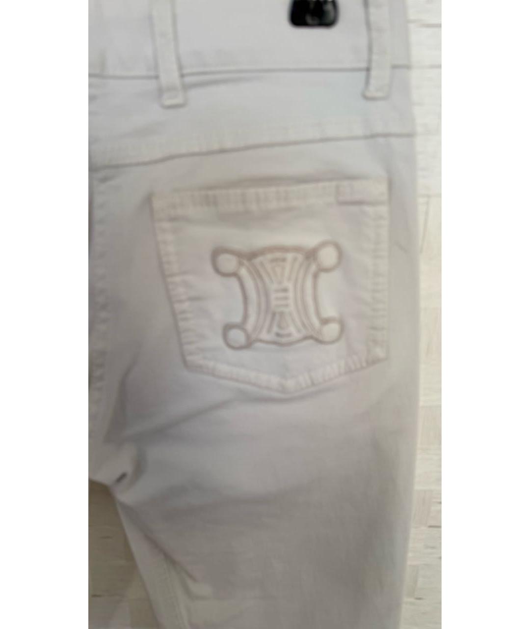 CELINE Бежевые хлопковые джинсы слим, фото 4