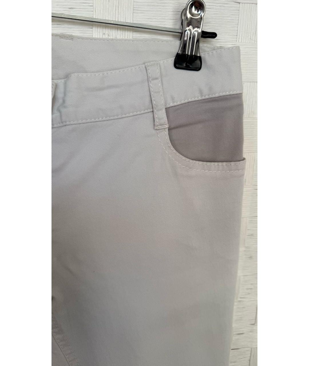 CELINE Бежевые хлопковые джинсы слим, фото 3