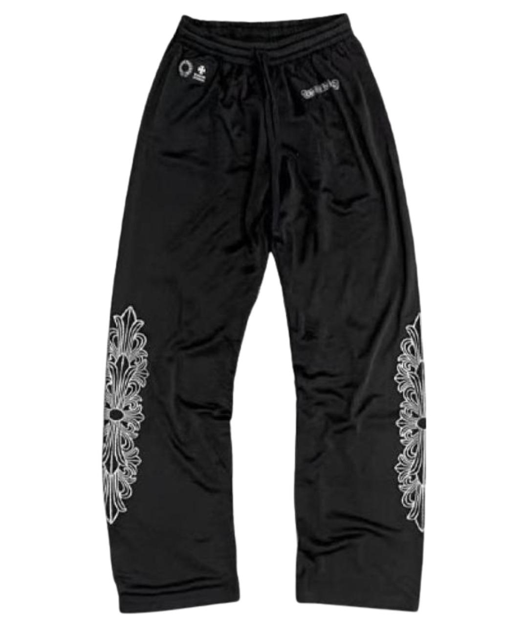 CHROME HEARTS Черные хлопковые повседневные брюки, фото 1