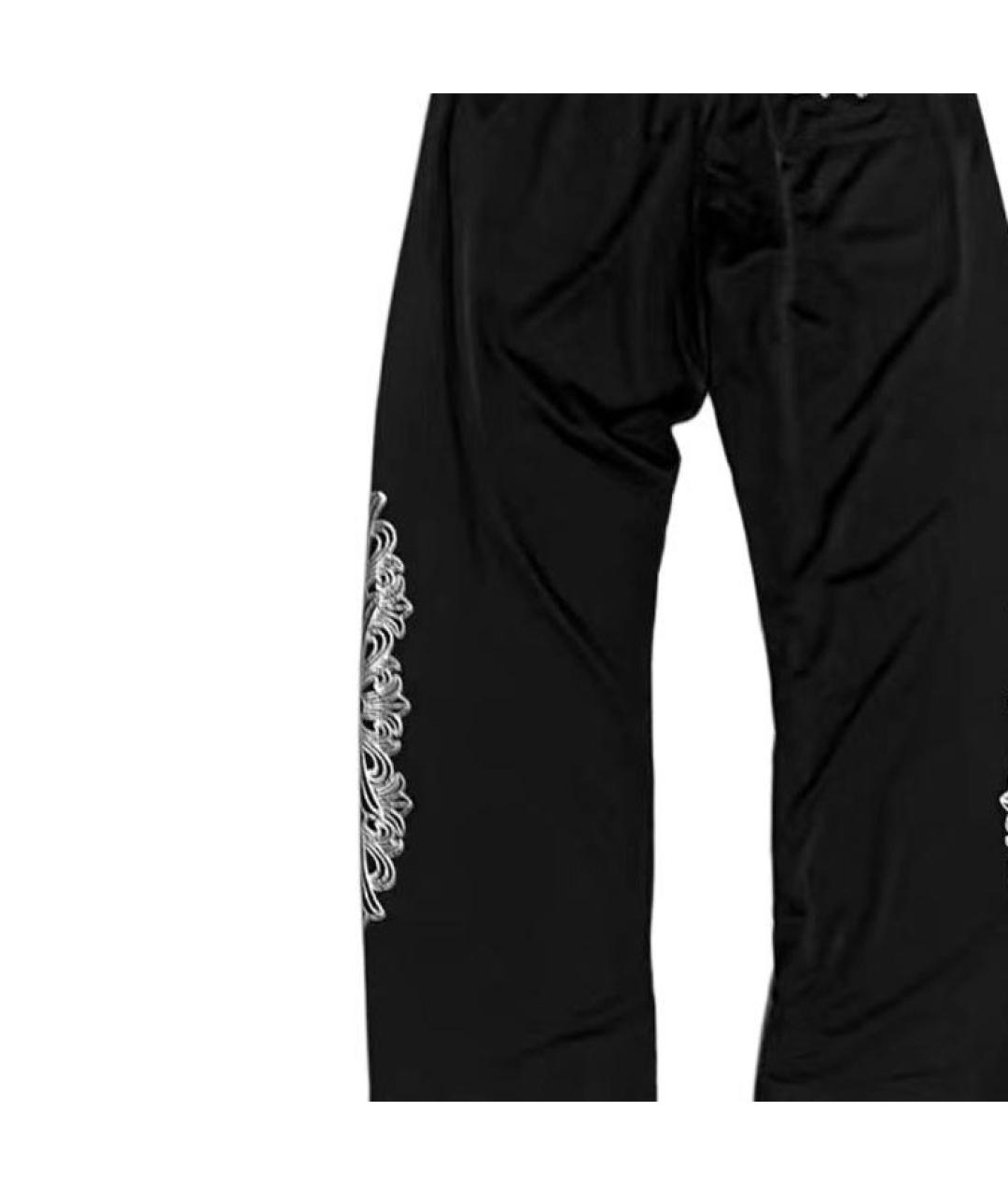 CHROME HEARTS Черные хлопковые повседневные брюки, фото 7