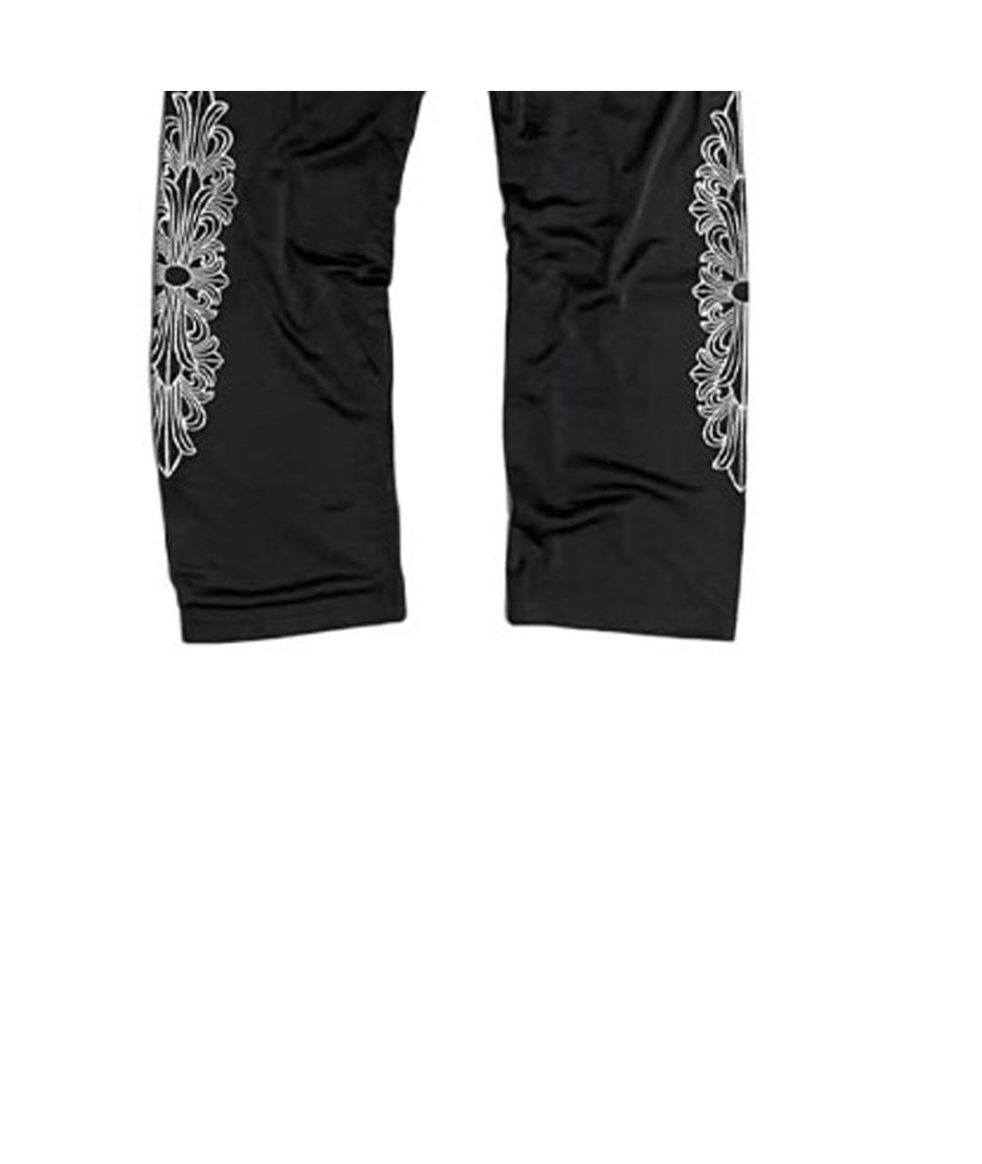 CHROME HEARTS Черные хлопковые повседневные брюки, фото 6