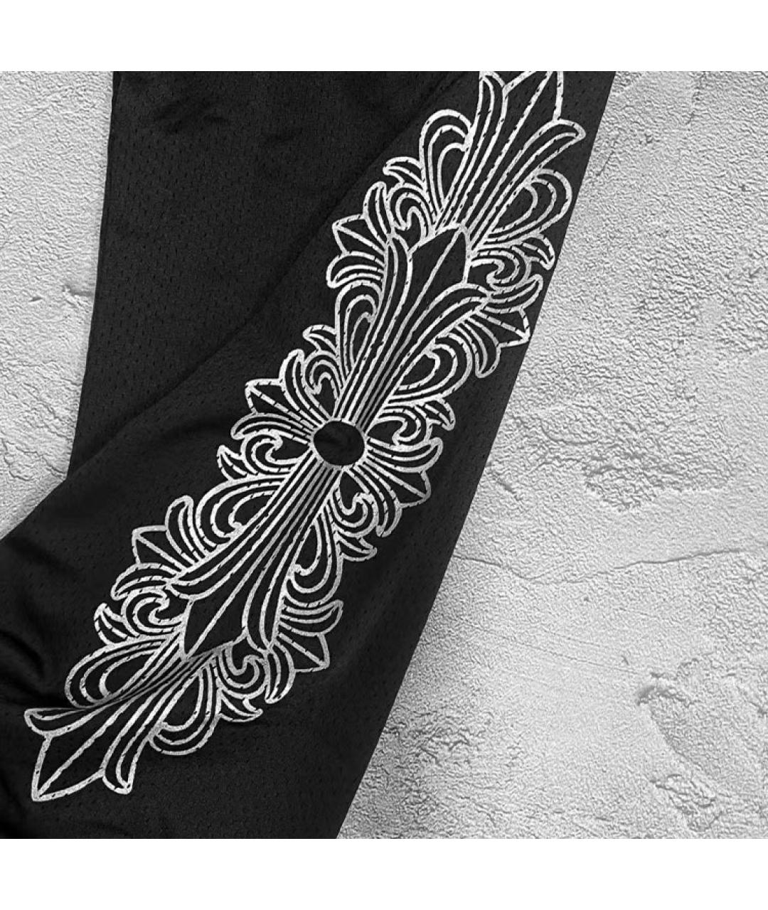 CHROME HEARTS Черные хлопковые повседневные брюки, фото 3