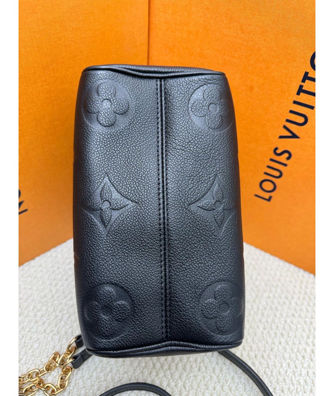 LOUIS VUITTON Черная кожаная сумка с короткими ручками, фото 6