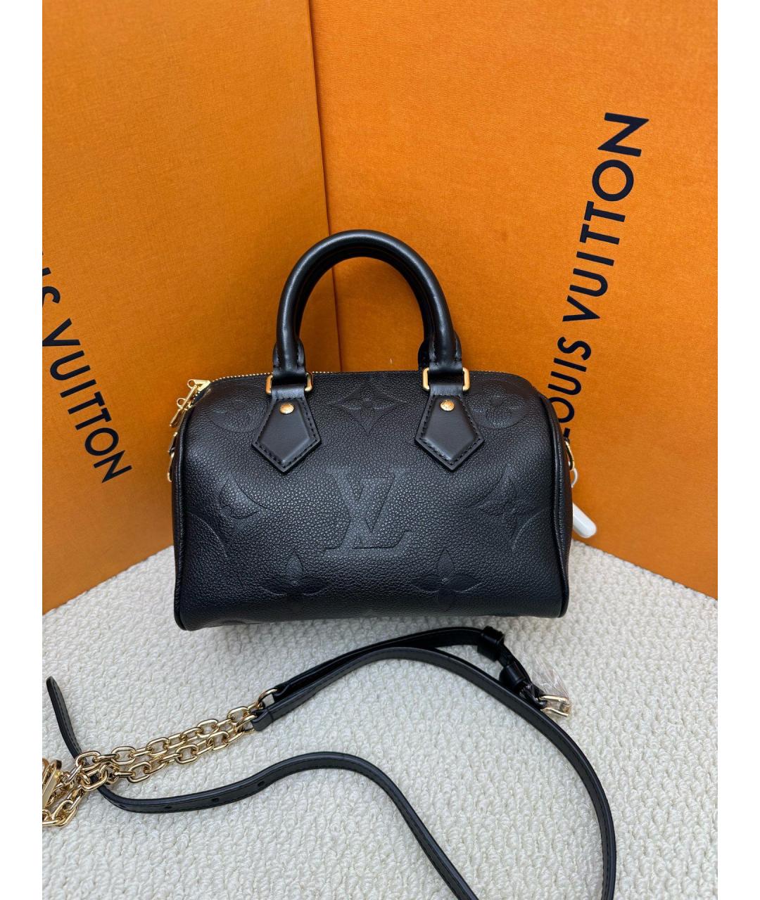 LOUIS VUITTON Черная кожаная сумка с короткими ручками, фото 10