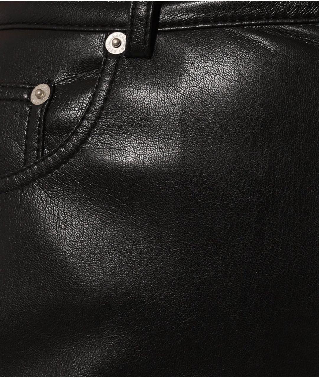 NANUSHKA Черные полиэстеровые прямые брюки, фото 4