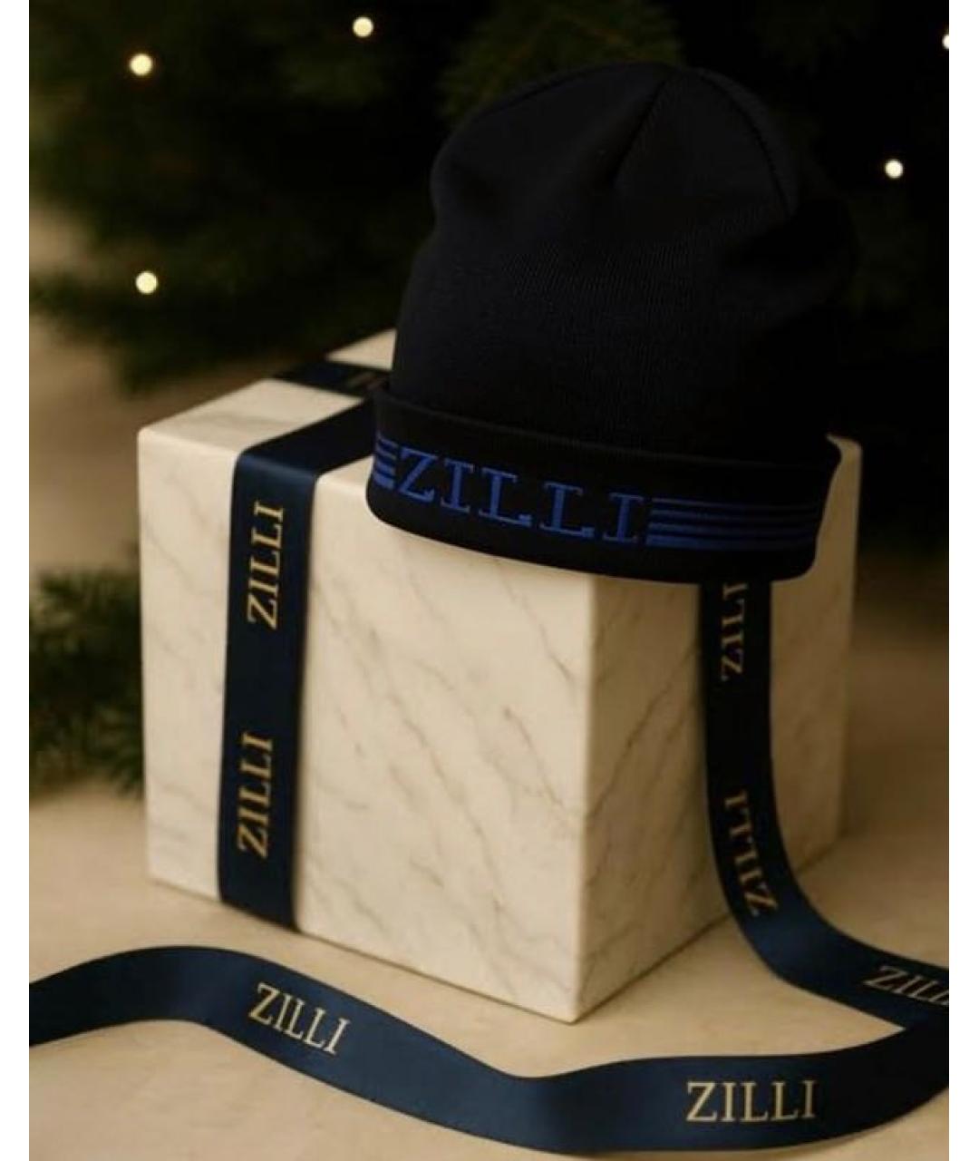 ZILLI Темно-синяя шапка, фото 3