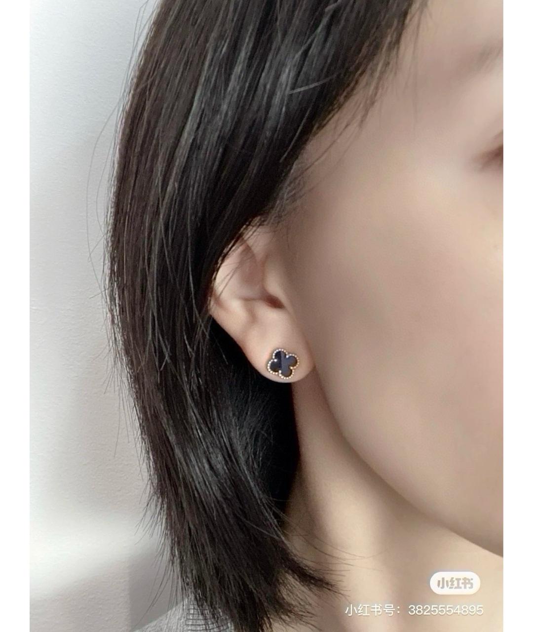 VAN CLEEF & ARPELS Черные серьги из желтого золота, фото 6