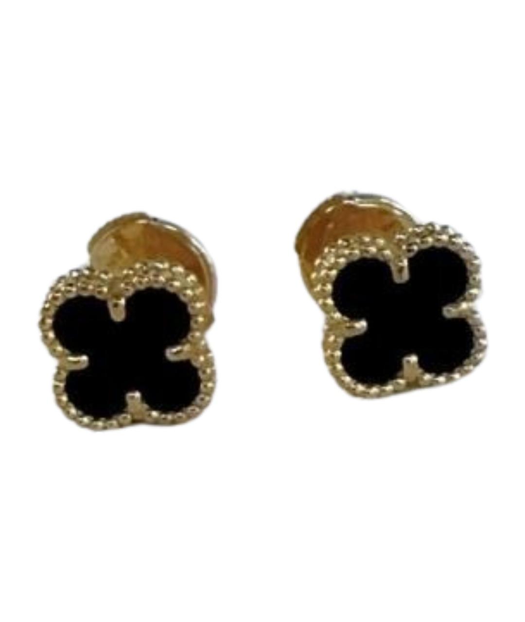 VAN CLEEF & ARPELS Черные серьги из желтого золота, фото 1