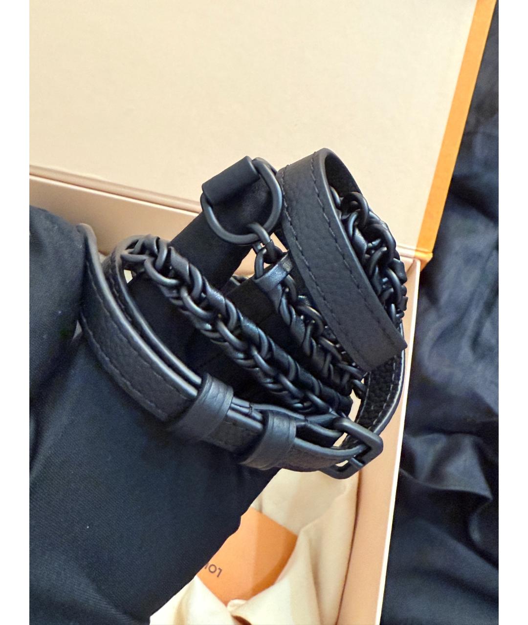 LOUIS VUITTON Черная кожаная сумка с короткими ручками, фото 4