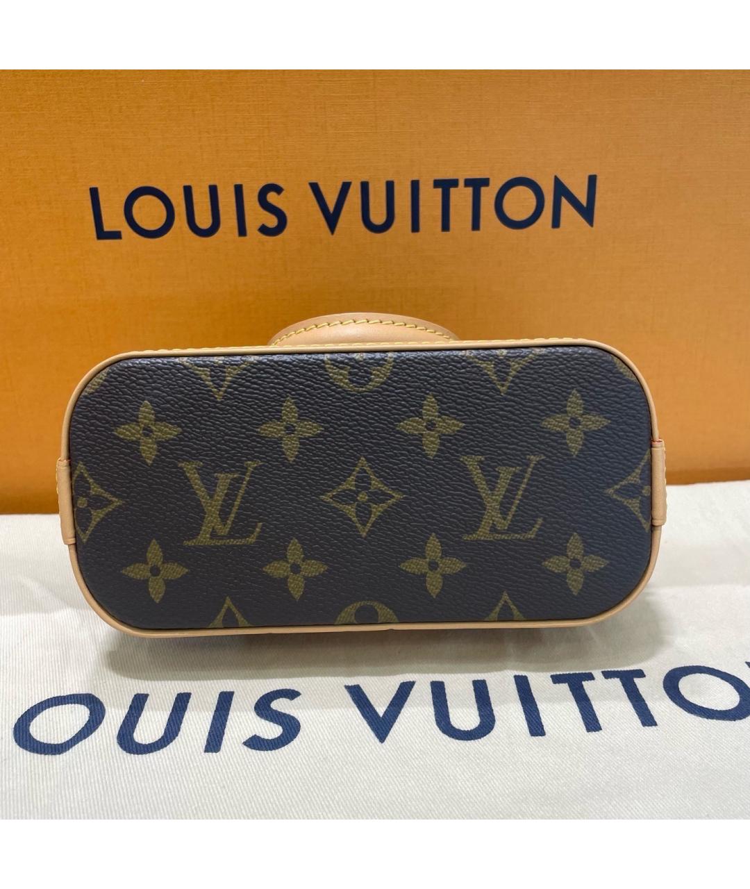 LOUIS VUITTON Коричневая сумка с короткими ручками, фото 5