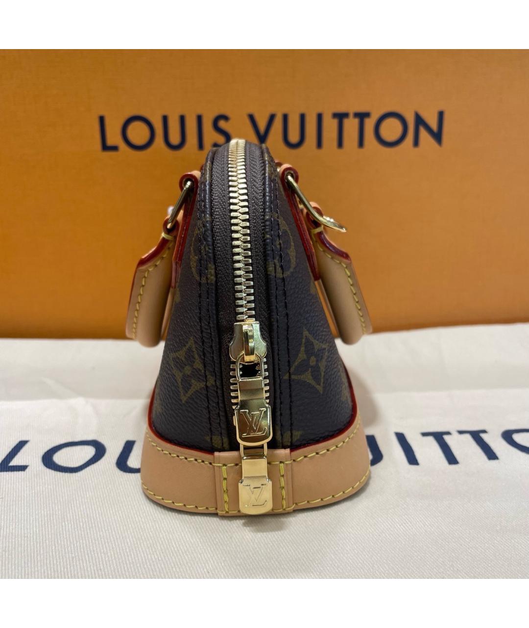 LOUIS VUITTON Коричневая сумка с короткими ручками, фото 4