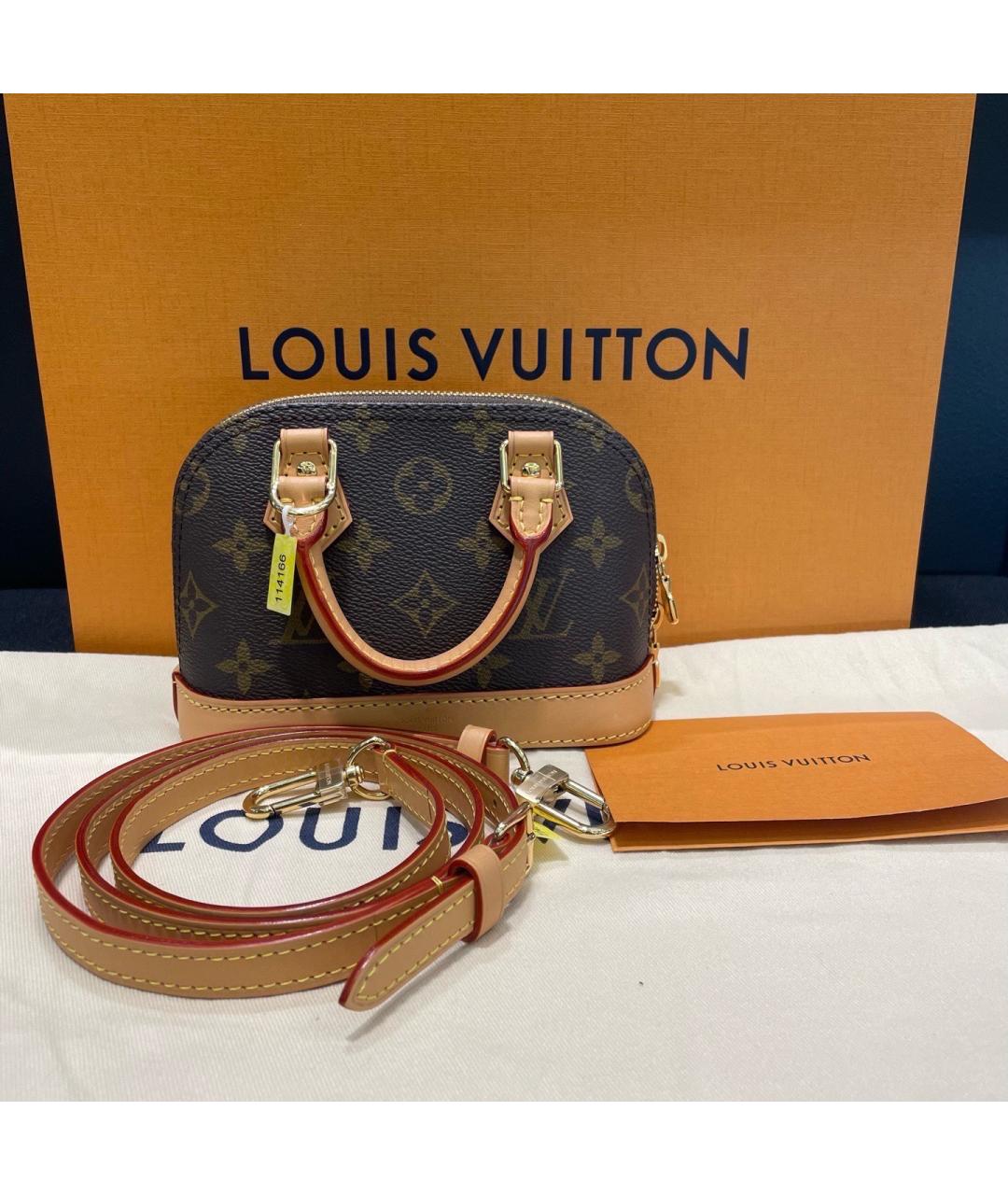 LOUIS VUITTON Коричневая сумка с короткими ручками, фото 2