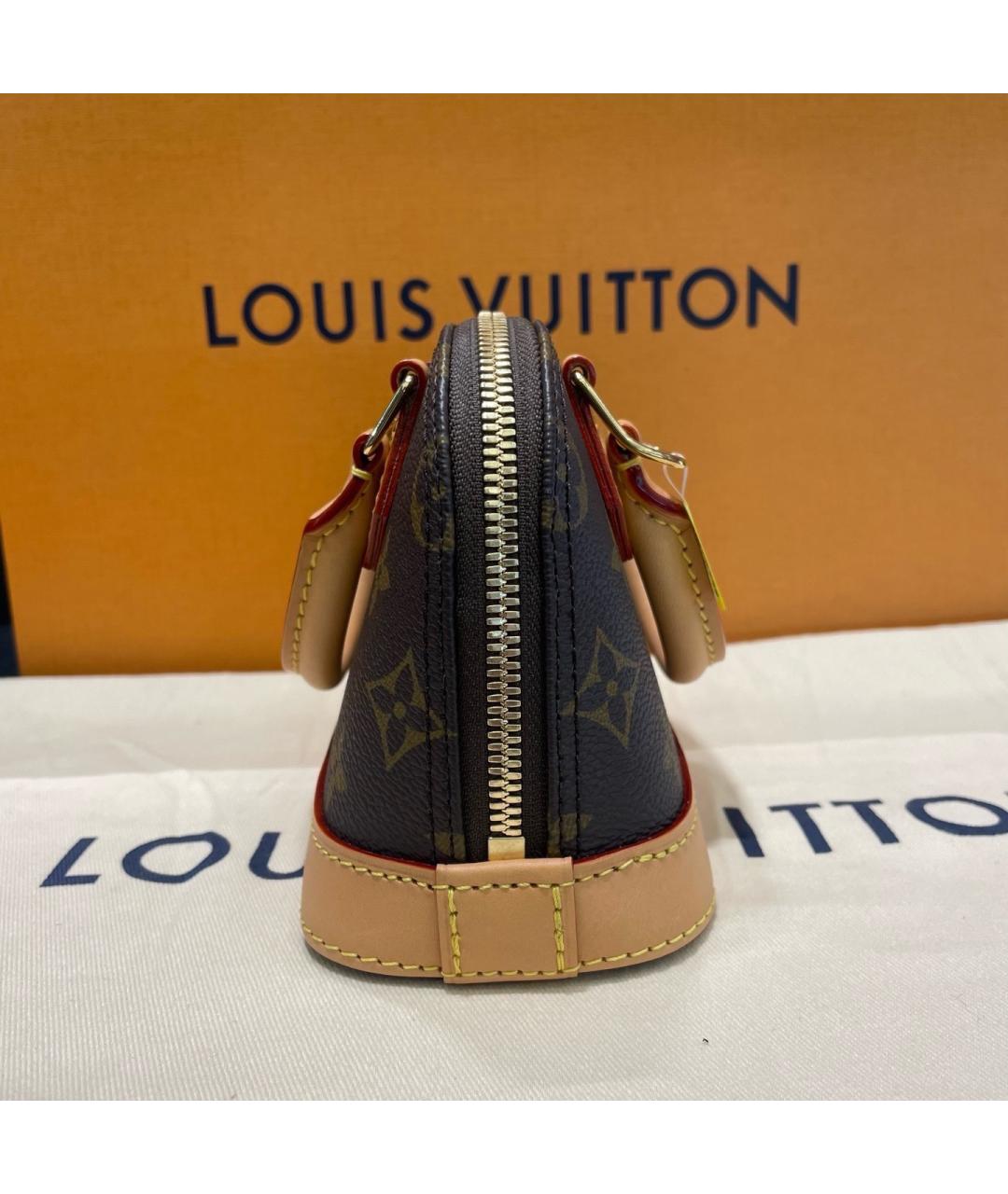 LOUIS VUITTON Коричневая сумка с короткими ручками, фото 3