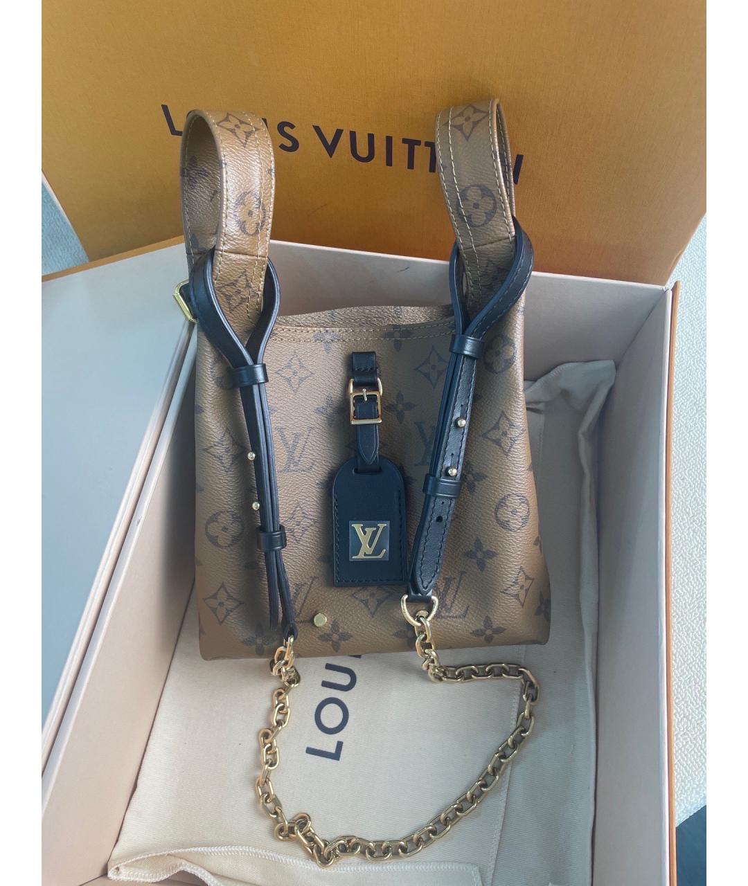 LOUIS VUITTON Коричневая сумка через плечо из искусственной кожи, фото 8