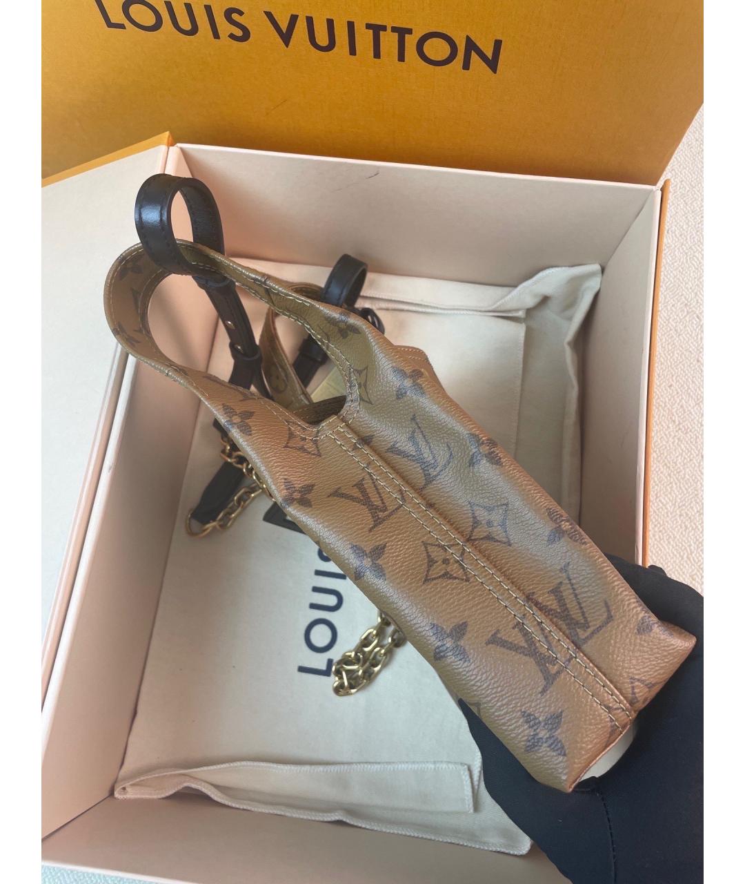 LOUIS VUITTON Коричневая сумка через плечо из искусственной кожи, фото 5