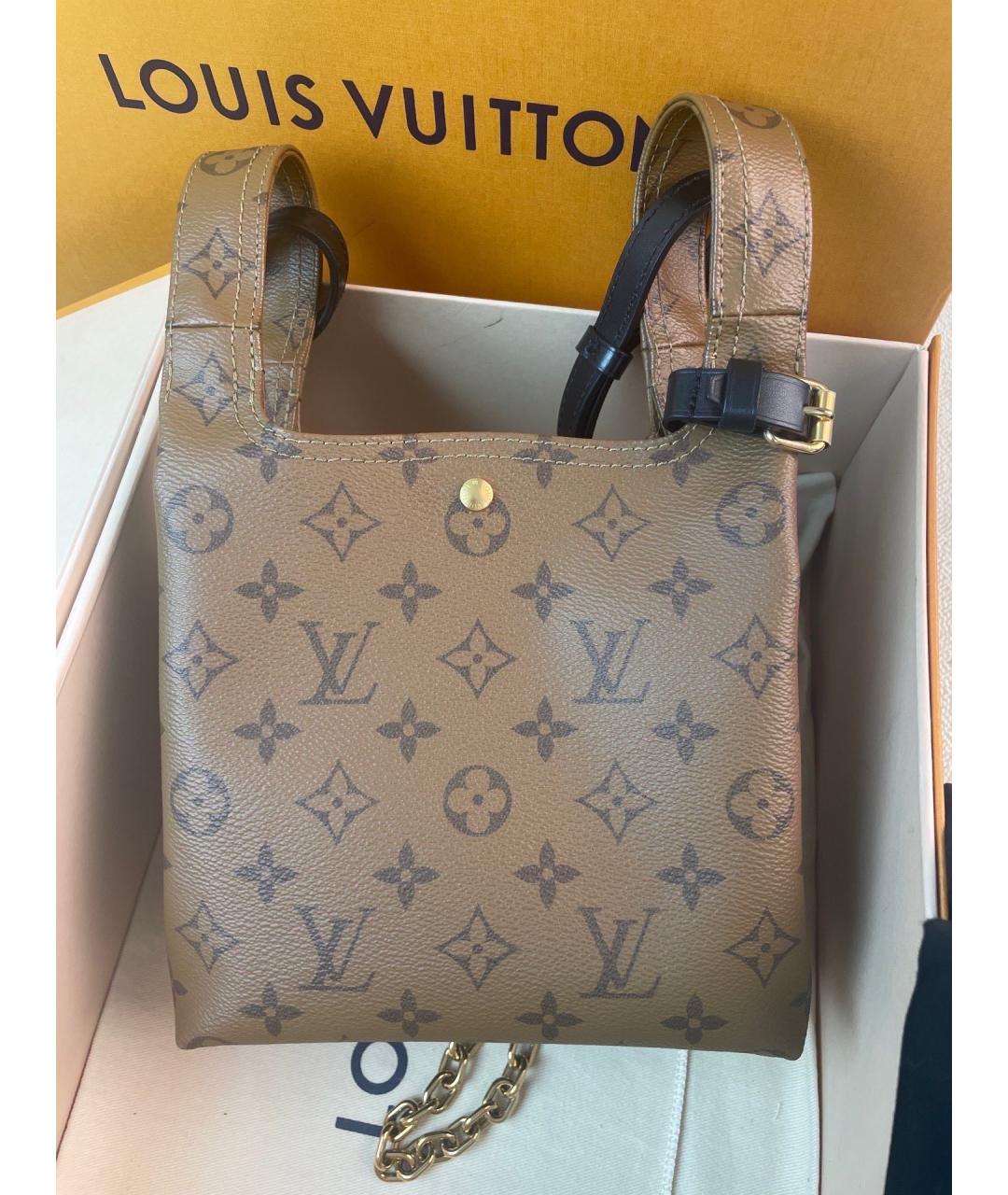 LOUIS VUITTON Коричневая сумка через плечо из искусственной кожи, фото 3