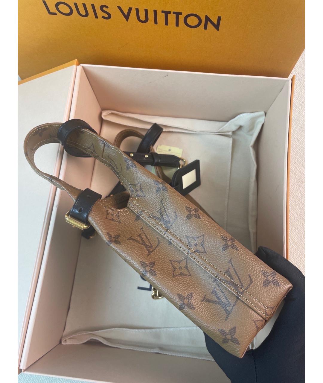 LOUIS VUITTON Коричневая сумка через плечо из искусственной кожи, фото 4