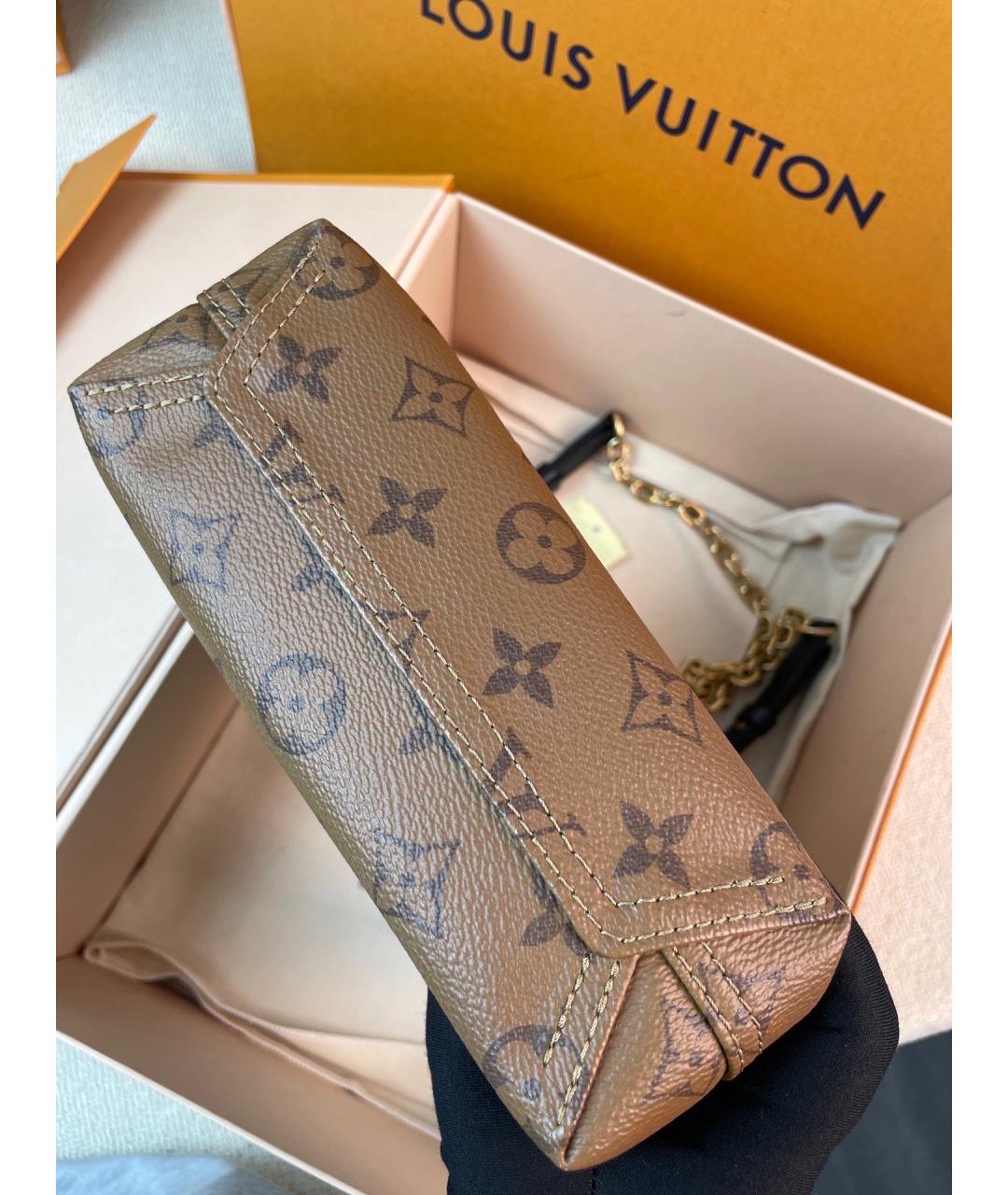 LOUIS VUITTON Коричневая сумка через плечо из искусственной кожи, фото 6