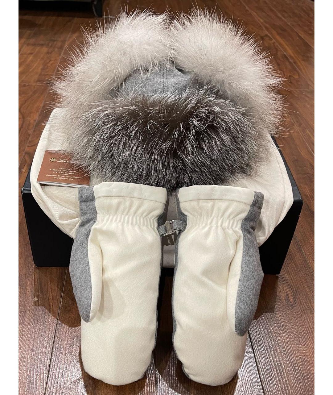 LORO PIANA Серая кашемировая шапка, фото 9