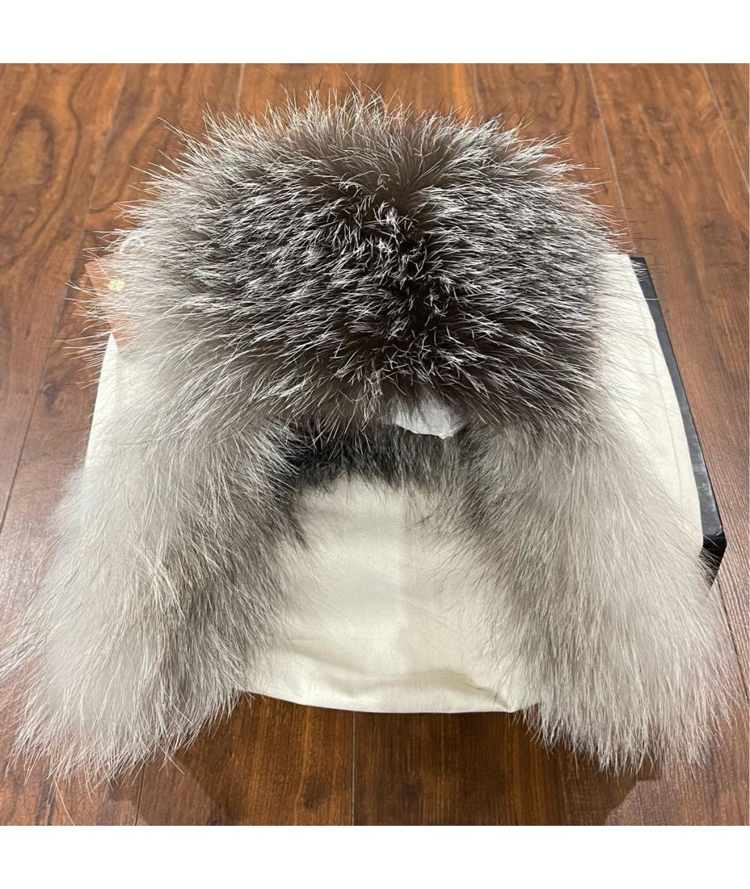 LORO PIANA Серая кашемировая шапка, фото 2