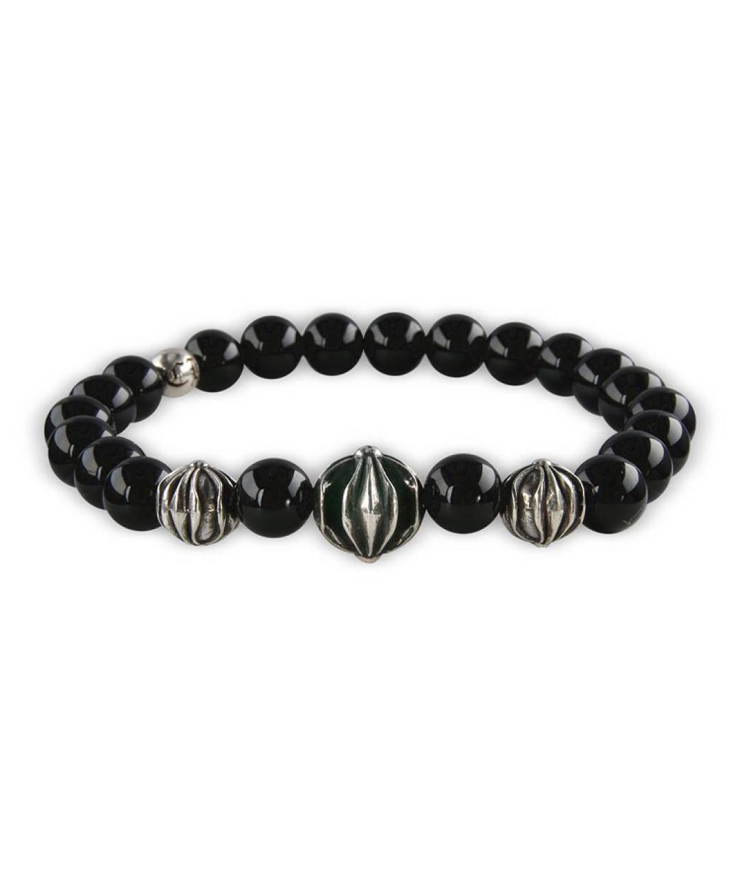 CHROME HEARTS Черный серебряный браслет, фото 1