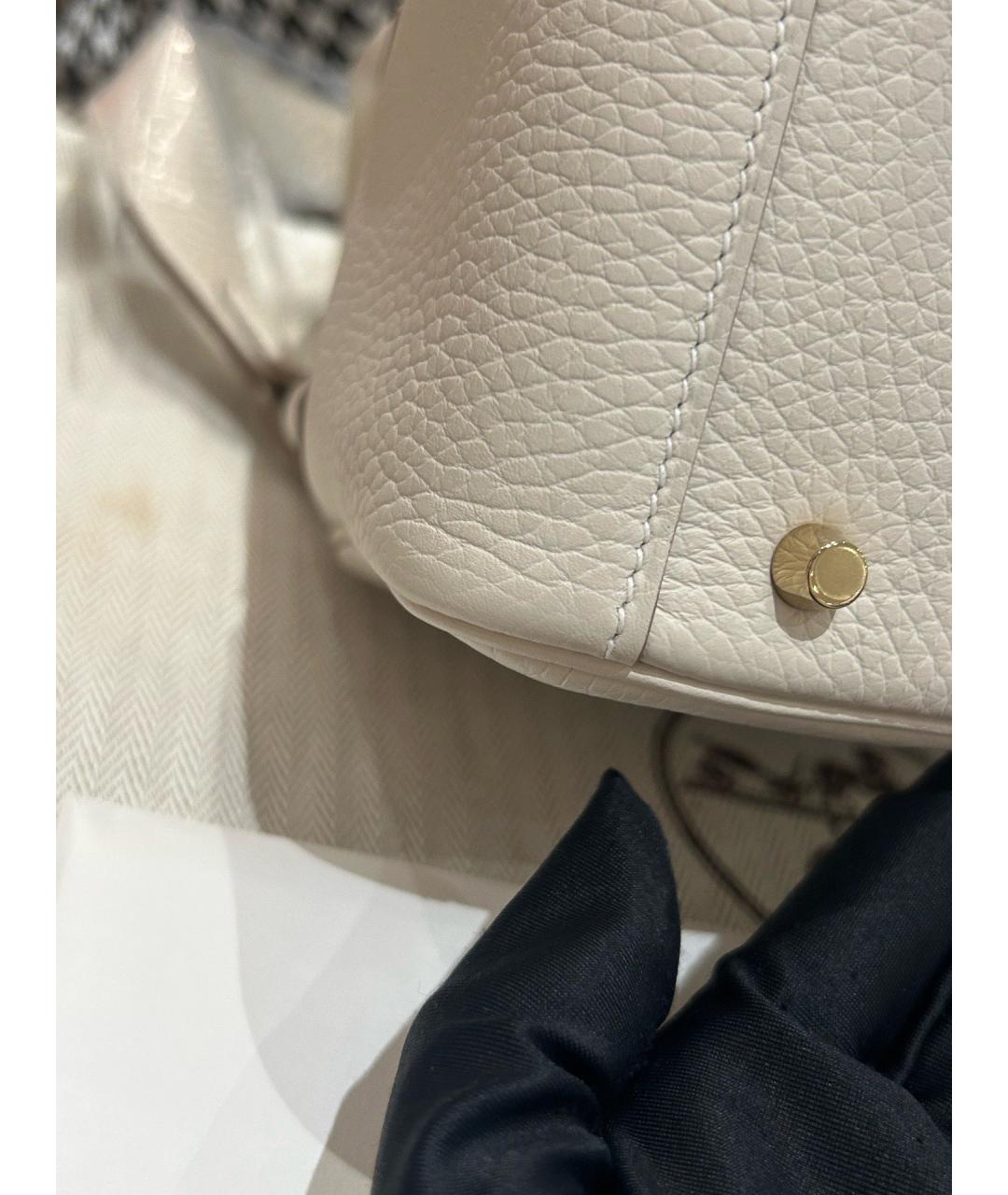 HERMES Белая кожаная сумка через плечо, фото 7