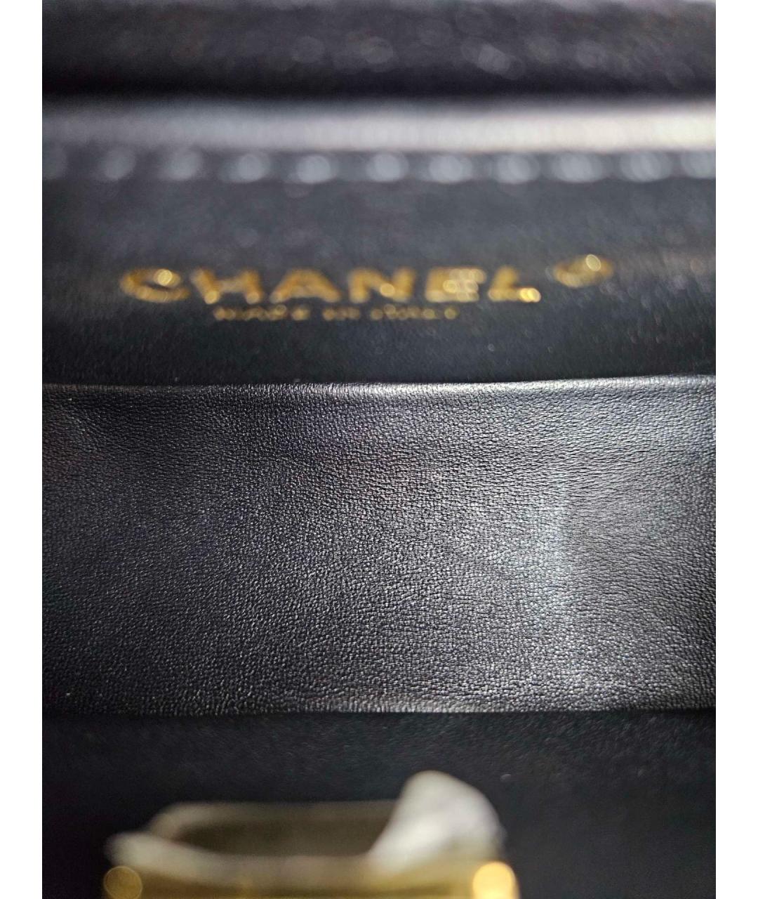 CHANEL Черная кожаная сумка через плечо, фото 9