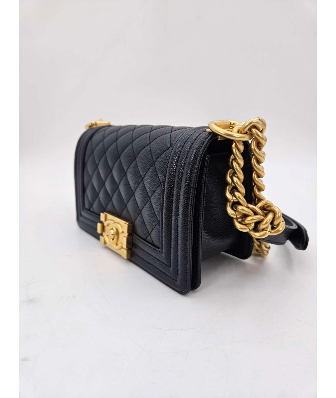 CHANEL Черная кожаная сумка через плечо, фото 5