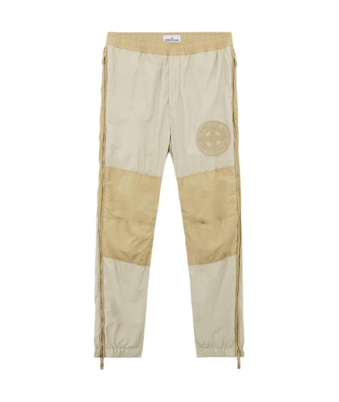 STONE ISLAND Бежевые повседневные брюки, фото 1