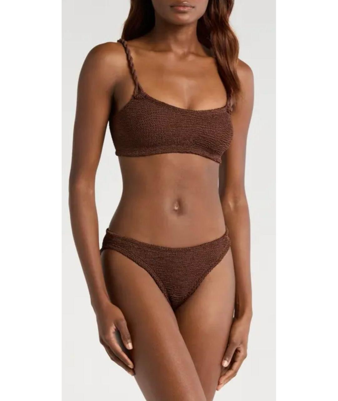 HUNZA G Коричневый купальник, фото 7