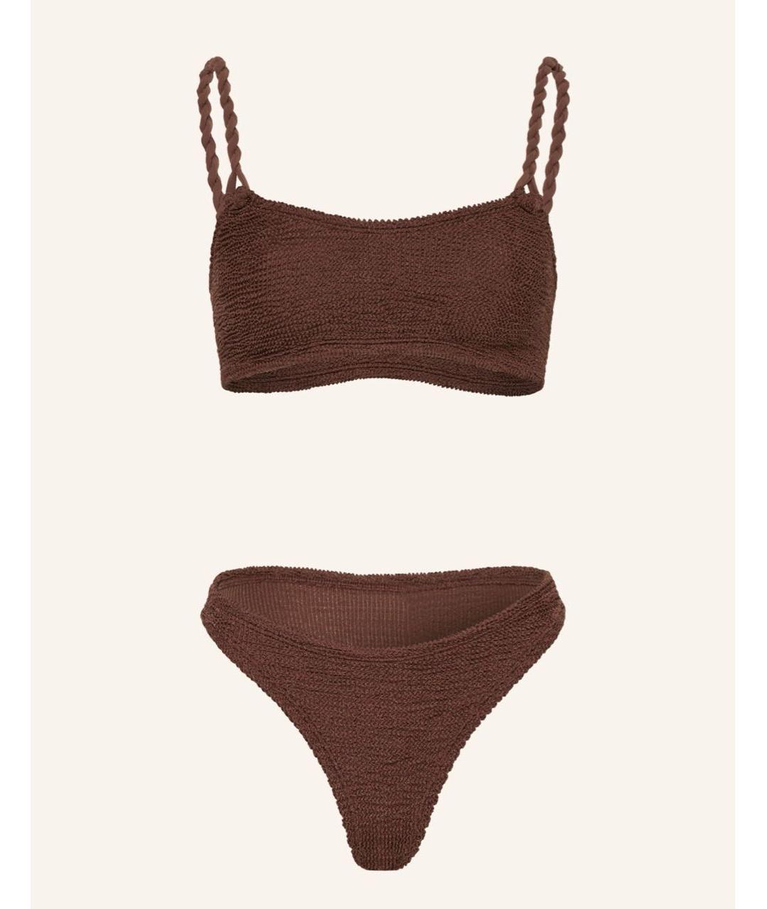 HUNZA G Коричневый купальник, фото 8