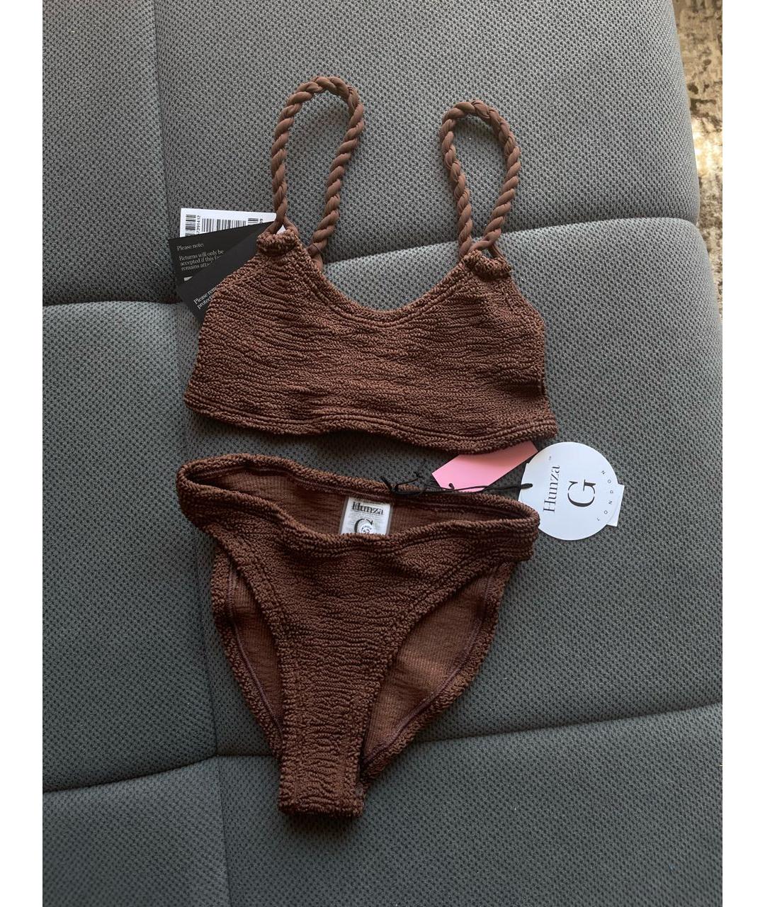 HUNZA G Коричневый купальник, фото 2