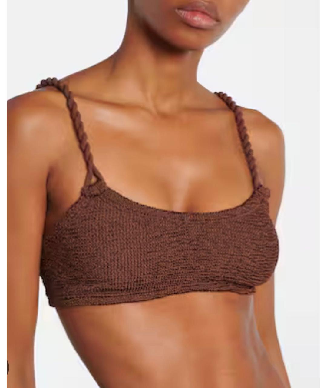 HUNZA G Коричневый купальник, фото 6