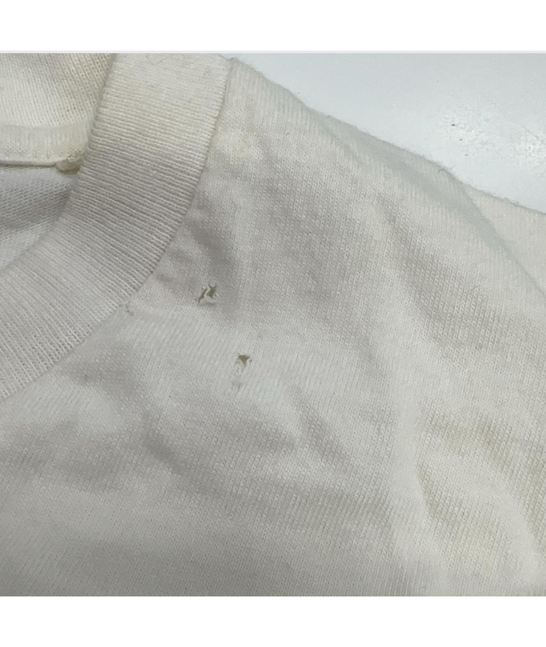 SAINT LAURENT Бежевая хлопковая футболка, фото 8