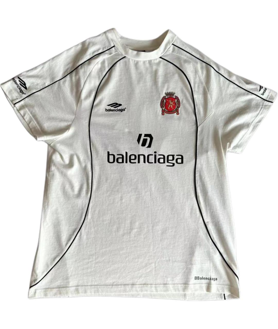 BALENCIAGA Белая хлопковая футболка, фото 1