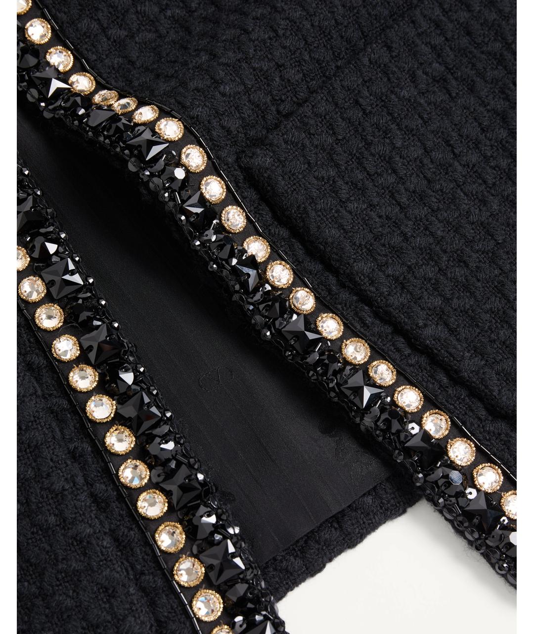 VALENTINO Черный твидовый жакет/пиджак, фото 4