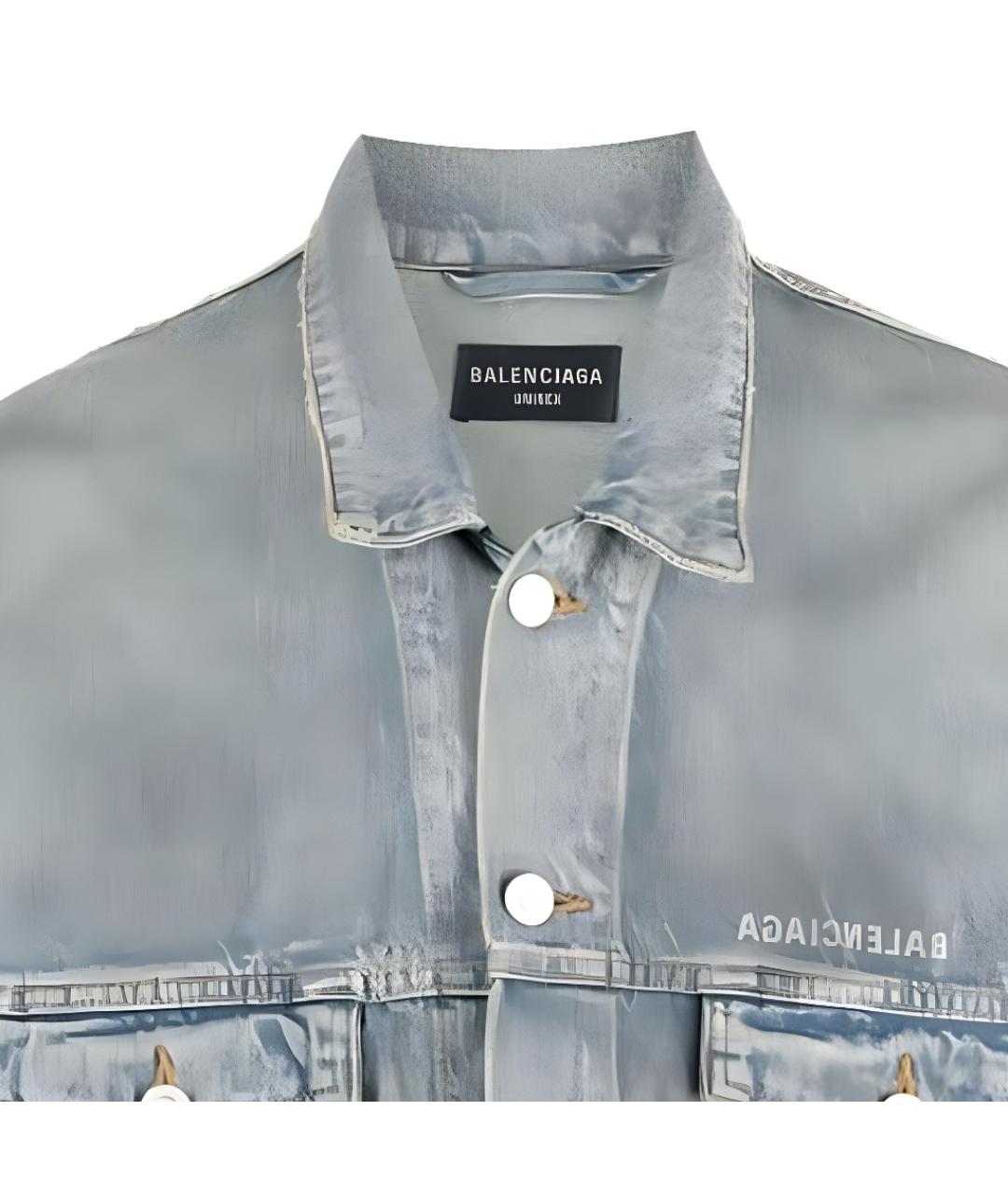 BALENCIAGA Синяя хлопковая куртка, фото 5