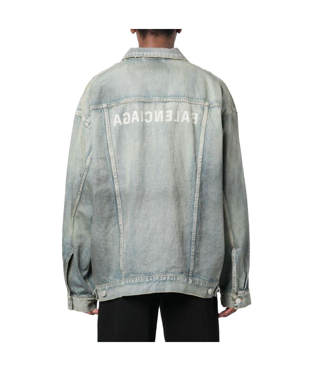 BALENCIAGA Синяя хлопковая куртка, фото 3