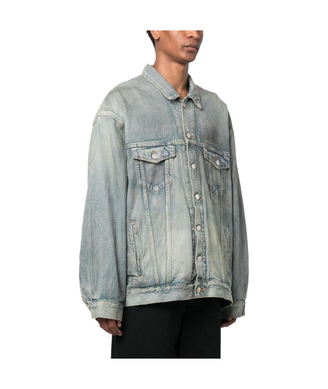 BALENCIAGA Синяя хлопковая куртка, фото 4