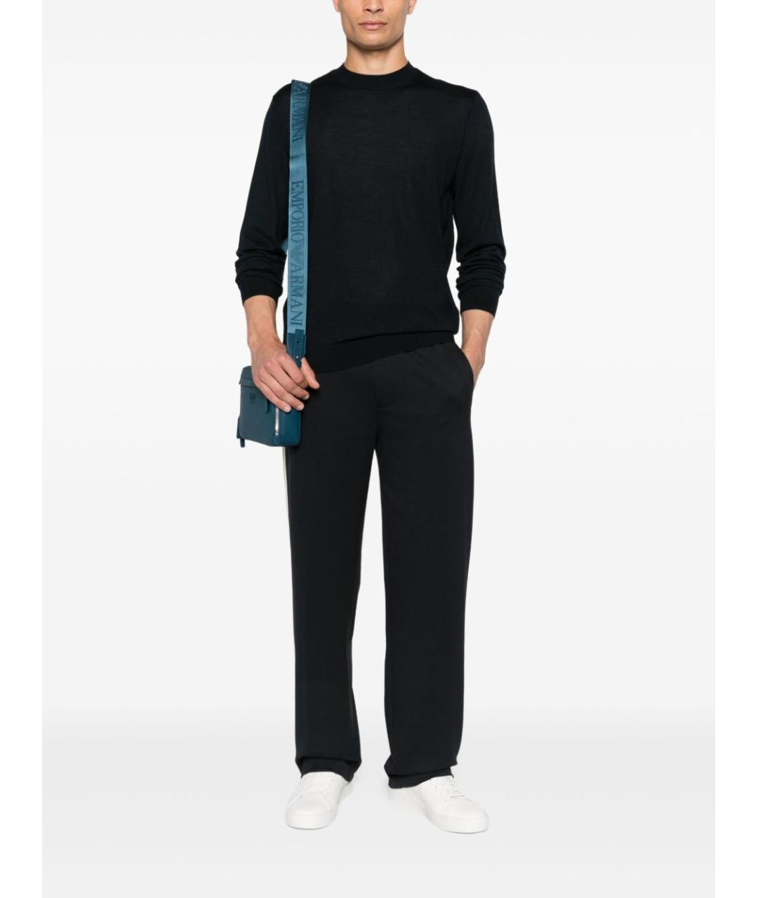 EMPORIO ARMANI Черный шерстяной джемпер / свитер, фото 5